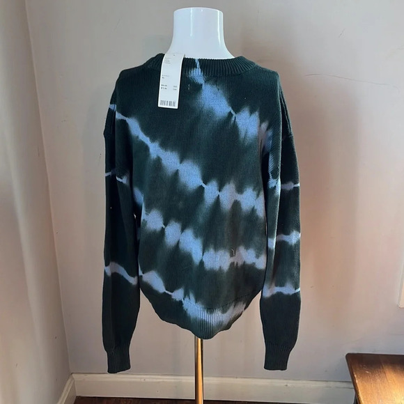 Urban Outfitters Tie Dye Striped Green & Blue Sweater Sz XS NWT - Picture 6 of 6